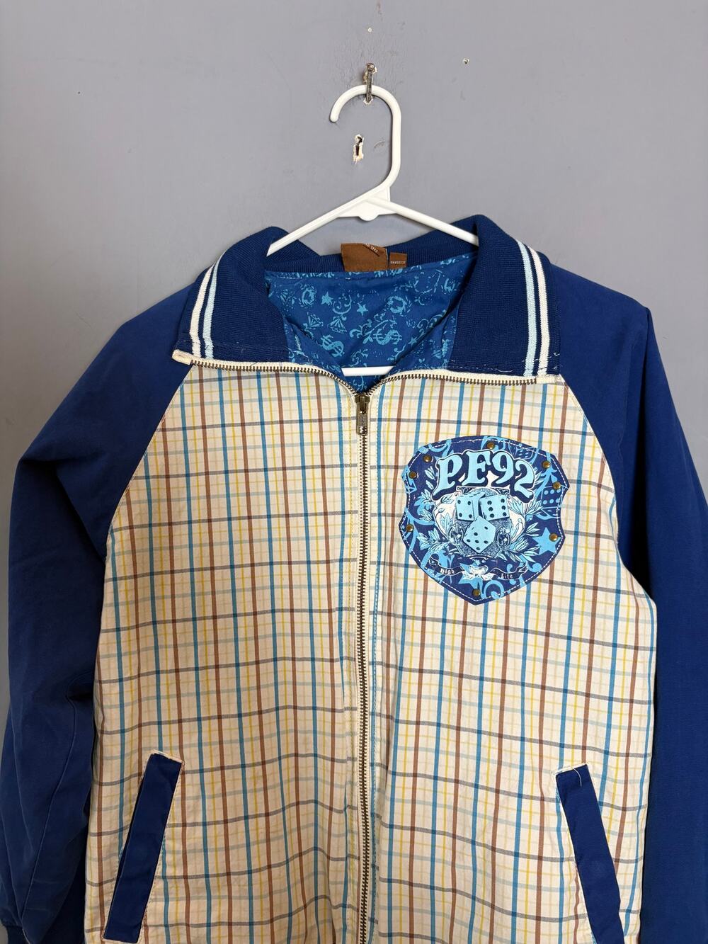 Vintage Phat Farm PF92 Plaid Track Jacket Y2K Streetwear Mens M